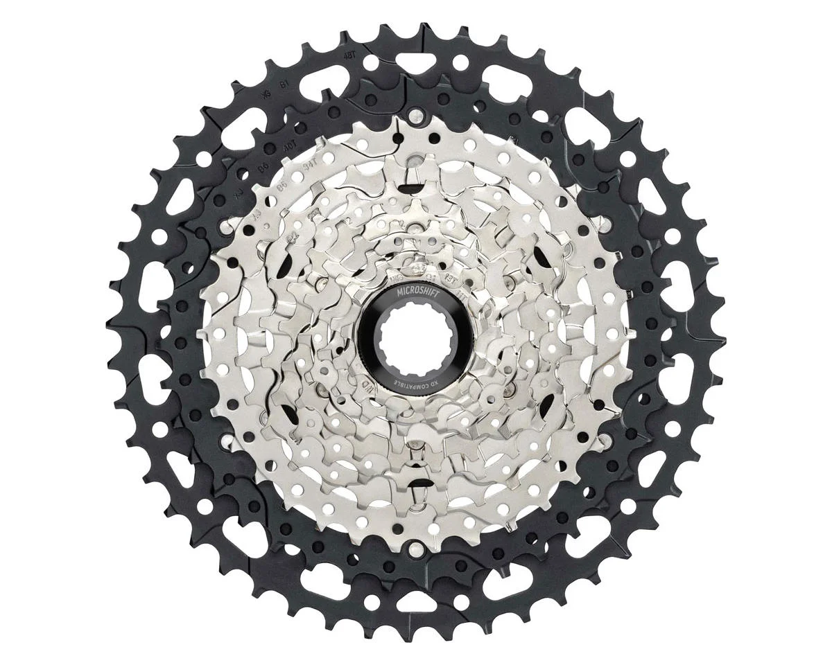 Microshift Advent MX G-Series Cassette (Silver/Black) (Shimano HG) (10 Speed) (11-48T)